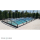 Azure Angle Poolüberdachung von Alukov 4,25 x 9,50 x 0,74 / 4-Silber RAL 9006-Tür links-100 mm