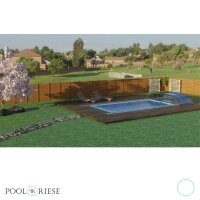 PP-Pool Premiumpaket mit Überdachung 5 m x 3 m x 1,366 m weiß