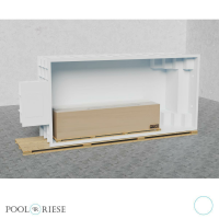 PP-Pool Premiumpaket mit &Uuml;berdachung 6 m x 3 m x 1,366 m wei&szlig;