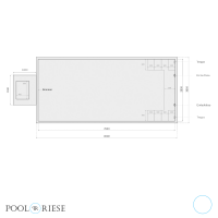 PP-Pool Premiumpaket mit Überdachung 8 m x 3 m x 1,366 m weiß