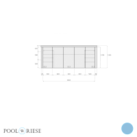 PP-Pool Premiumpaket mit Ganzjahresplane  5 m x 3 m x 1,366 m blau