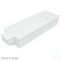 PP-Pool Premiumpaket mit Ganzjahresüberdachung 8 m x 3 m x 1,366 m weiß