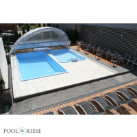 Poolriese GFK-Pool Bergamo 5,00 m x 3,00 m x 0,50 m hellblau