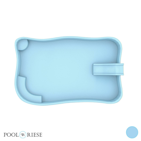 Poolriese GFK-Pool Bergamo 5,00 m x 3,00 m x 0,50 m blau
