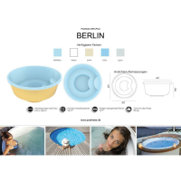 Poolriese GFK-Pool Berlin 2,07 m x 2,07 m x 1,06 m blau