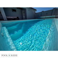 Poolriese GFK-Pool Como 5,00 m x 3,00 m x 1,45 m hellblau