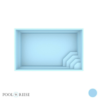 Poolriese GFK-Pool Como 5,00 m x 3,00 m x 1,45 m blau
