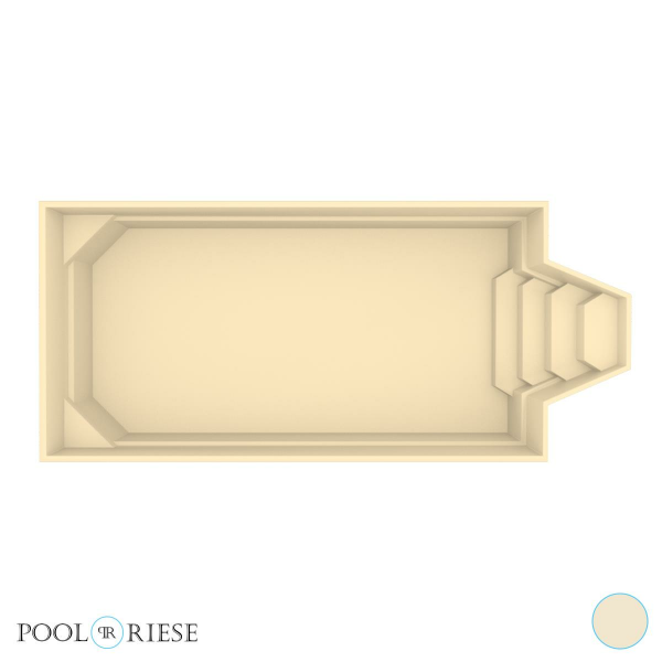 Poolriese GFK-Pool Imola 7,00 m x 3,00 m x 1,52 m sand