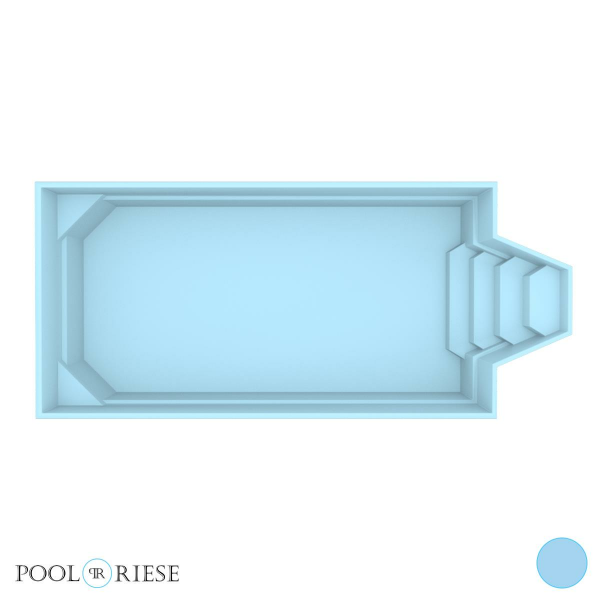 Poolriese GFK-Pool Imola 7,00 m x 3,00 m x 1,52 m blau