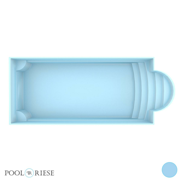 Poolriese GFK-Pool Madrid 8,00 m x 3,20 m x 1,50 m blau