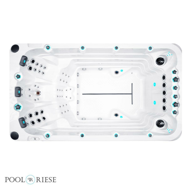 Passion Spas - Swimspa Activity 1 - Sterling White with Grey