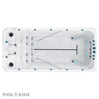 Passion Spas - Schwimmspa Fitness 2 - Sterling White with...