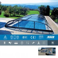 Alukov Poolüberdachung Azure Flat Compact 3,25 m x...