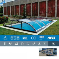 Alukov Poolüberdachung Azure Flat Compact 3,75 m x...