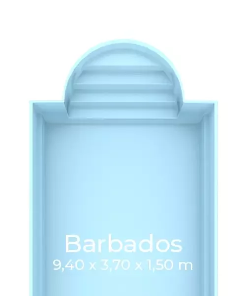 Pool Barbados in der Größe 9,40x3,70x1,50m Vorschauansicht