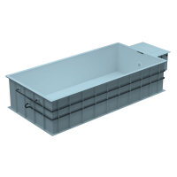 PP-Pool Premiumpaket mit Überdachung 6 m x 3 m x 1,366 m blau