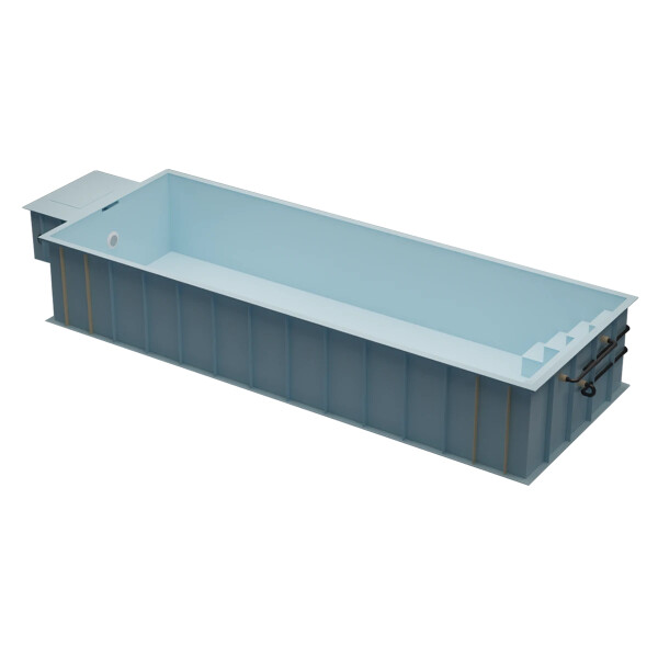 PP-Pool Premiumpaket mit Überdachung 8 m x 3 m x 1,366 m blau