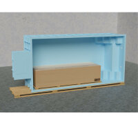 PP-Pool Premiumpaket mit elektr. Rolladenabdeckung 6 m x 3 m x 1,366 m blau