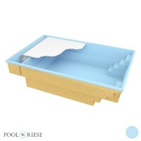 Poolriese GFK-Pool Sanremo 6,10 m x 3,75 m x 1,50 m hellblau