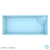 Poolriese GFK-Pool Asti 7,00 m x 3,50 m x 1,50 m hellblau