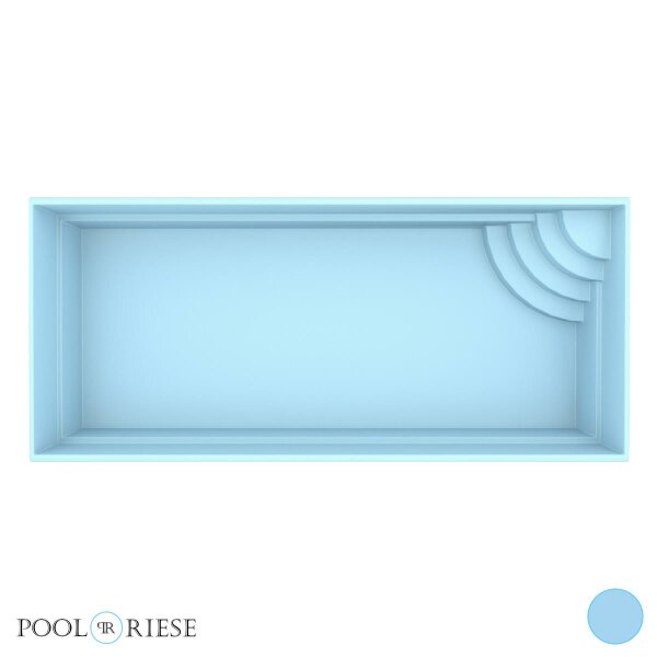 Poolriese GFK-Pool Asti 7,00 m x 3,50 m x 1,50 m blau