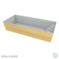 Poolriese GFK-Pool Asti 7,00 m x 3,50 m x 1,50 m grau