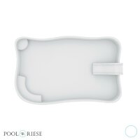 Poolriese GFK-Pool Bergamo 5,00 m x 3,00 m x 0,50 m weiß