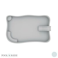 Poolriese GFK-Pool Bergamo 5,00 m x 3,00 m x 0,50 m grau