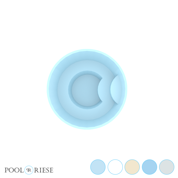 Poolriese GFK-Pool Josef 2,20 m x 2,20 m x 1,06 m in verschiedenen Farben