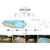 Poolriese GFK-Pool Imola 6,00 m x 3,00 m x 1,52 m grau