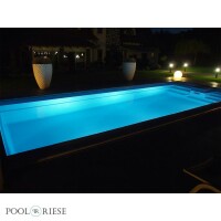 Poolriese GFK-Pool Lagos 9,70 m x 3,70 m x 1,60 m hellblau