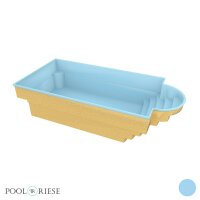 Poolriese GFK-Pool Madrid 7,05 m x 3,20 m x 1,55 m blau