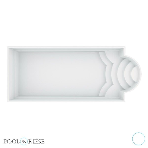Poolriese GFK-Pool Matera 8,00 m x 3,20 m x 1,52 m weiß