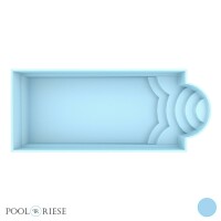 Poolriese GFK-Pool Matera 8,00 m x 3,20 m x 1,52 m blau