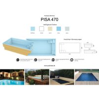 Poolriese GFK-Pool Pisa 4,70 m x 2,70 m x 1,30 m sand