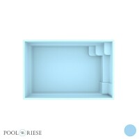 Poolriese GFK-Pool Pisa 4,70 m x 2,70 m x 1,30 m blau