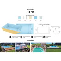 Poolriese GFK-Pool Siena 6,20 m x 3,70 m x 1,50 m weiß