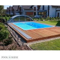 Poolriese GFK-Pool Siena 6,20 m x 3,70 m x 1,50 m blau