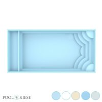 Poolriese GFK-Pool Toledo Plus 8,00 m x 3,70 m x 1,50 m in verschiedenen Farben