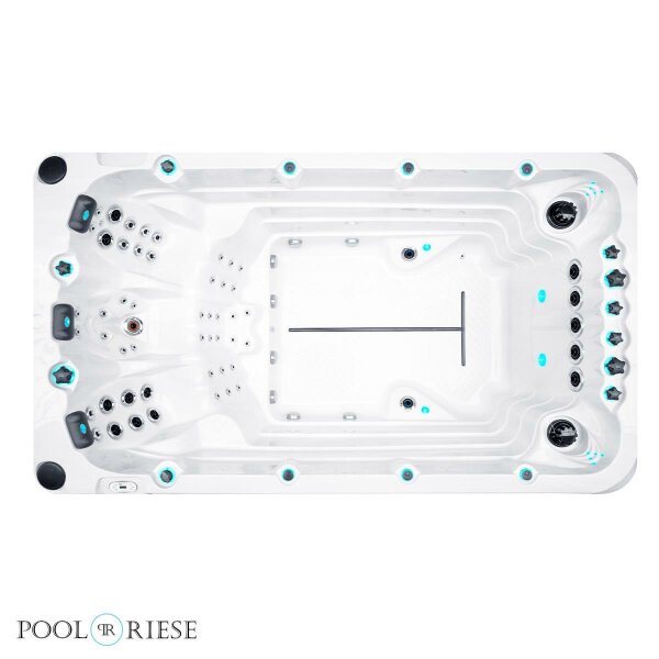 Passion Spas - Swimspa Activity 1 Deep - Sterling White with Grey