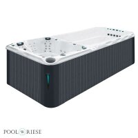 Passion Spas - Swimspa Dynamic Deep -  Sterling White with grey