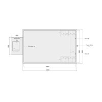 PP-Pool Premiumpaket mit Überdachung 5 m x 3 m x 1,366 m grau
