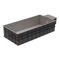 PP-Pool Premiumpaket mit Überdachung 6 m x 3 m x 1,366 m grau