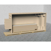 PP-Pool Premiumpaket mit Ganzjahresplane  6 m x 3 m x 1,366 m sand