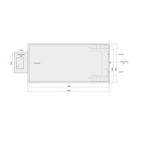 PP-Pool Premiumpaket mit elektr. Rolladenabdeckung 8 m x 3 m x 1,366 m sand