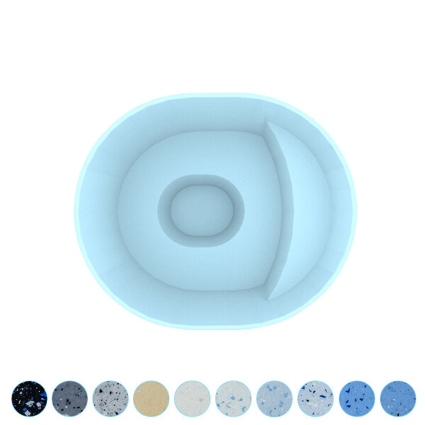 Crystal Vinyl Pool Mike 2,40 m x 2,00 m x 1,00 m in verschiedenen Farben