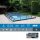 Alukov Poolüberdachung Azure Flat Compact 4,50 m x 8,55 m, Bausatz, Tür rechts