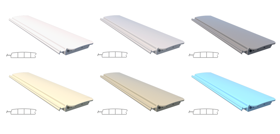  PVC Lamellen in allen 6 Farbvarianten