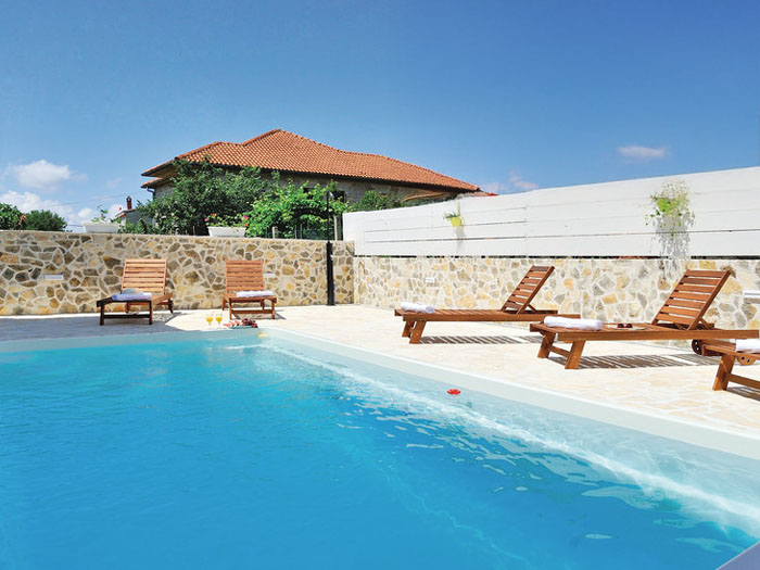 Papeete Crystal Vinyl Pool eingelassen in Terrasse
